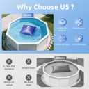 4 x 4 Ft Pool Pillows for Above Ground Pool, 0.5mm PVC Cold-Resistant Pool Pillow with Dual-Inflation Valve, Pool Cover Air Pillow with 65.6 Ft Rope for Supporting Pool Cover (1-Pack)