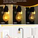 UNILAMP Edison Bulbs 40 Watt, Vintage Light Bulbs, A19 Antique Incandescent Light Bulbs, E26 Dimmable Decorative Light Bulb, Warm White 2700K, 110-130V, 4 Pack