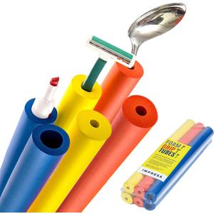 IMPRESA [6 Pack] Foam Grip Tubing/Foam Tubing - 3 Sizes - Ideal Grip Aid for Utensils, Tools and More - No BPA/Phthalate/Latex