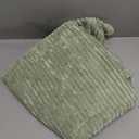 Mecatny Corduroy Throw Pillow Covers 20x20 Set of 2, Neutral Decorative Soft Boho Couch Pillow Covers with Broadside for Sofa Living Room, Sage Green