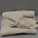 SeekMe Women's Corduroy Pants Barrel Mid-Rise Elastic Waist Cord Pants Casual Wide Leg Baggy Trouser with Pockets (X-Large, Beige)