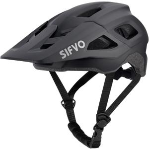 Bike Helmets for Men and Women, Mountain Bike Helmet with Extended Visor Helmets for Adults Adjustable & Comfortable Bicycle Helmet Road Bike Helmet 55-61cm (Black)