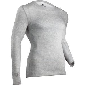 Indera Men's Two-Layer Performance Thermal Underwear Crew Top (Heather Grey) Small 34-36