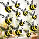 12 Pcs Bee Party Decorations Honey Bee Honeycomb Hanging 10'' 8'' Bees Table Decor Centerpieces Decoration for Baby Shower Gender Reveal Birthday Honey Hive Decoration