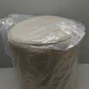 Get Set Style Modern Round Ottoman with Soft Padded Seat, Multifunctional Vanity Stool for Makeup, Upholstered Footrest Stool Ottoman Foot Stool for Living Room, Bedroom (Taupe)