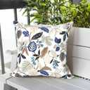 LVTXIII Outdoor Pillow Covers 20x20 Inch, 2 Pack Large Square Throw Pillow Cases, Fade-Resistant Cushion Covers for Patio Furniture Sofa, Garden Porch, Breeze Leaves Beige