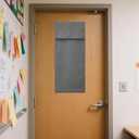 NICETOWN Classroom Door Window Cover, 100% Blackout Shades for Classroom Windows and Doors Cover Lockdown Shades, Room Darkening Design Blocks Views, W 8 x L 36, 1 Panel, Grey