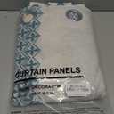 Curtains 108 Inches Long 2 Panels Sets for Living room Bedroom Grommet Light Filtering Bohemian Curtains Flax Drapes Dining Room Large Window Privacy Farmhouse Decor, 52x108 Inch Length, Teal Blue