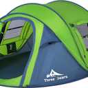 ThreeBears Instant Pop-Up Tent–2 Person Tent with Easy Automatic Setup, Ideal for Camping, Traveling, and Outdoor Adventures. Quick and Convenient Assembly