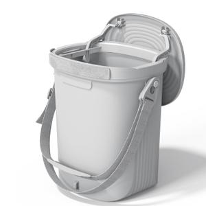 Waterproof Car Garbage Can, 1.9 Gallon Soft Silicone Hanging Trash Can for Car with Lid, Easy to Clean Multi-Purpose Automotive Garbage Bin (Grey)