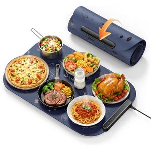 Food Warming Mat 24X16 Inch, 3-Level Temp Warming Pads for Food, Silicone Heating Pad for Food Warming, Portable Food Warmer Mat for Home, Buffet Servers and Warmers, Parties & Thanksgiving