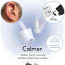 Flare Audio Calmer | Noise Reducing Ear Plugs Alternative | Silicone Reusable Ear Plugs for Noise Sensitivity, Focus and Travel | Ear Plugs for Noise Reduction (pro mini, White)
