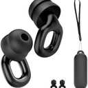 Thunelec Ear Plugs for Sleeping Noise Cancelling, 35dB Noise Reduction Reusable Soft Silicone for Sleep, Focus, Events, Black