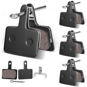 4 Pairs Bike Brake Pads, Disc Brake Pads (Resin,Semi-Metallic) for Mountain Bike Disc Brakes, Bicycle Brake Pads Compatible with TRP Tektro Shimano Deore Br Ebike Brake Pads