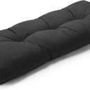 Indoor Bench Cushions, Tufted High-Density Foam Cushions for Indoor Furniture, Soft Bench Seat Cushion with Non-Slip Bottom, 42" X 16" X 4 (Black)