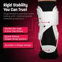 Active Ankle T2 Ankle Brace, Rigid Ankle Stabilizer for Protection & Sprain Support for Volleyball, Cheerleading, Ankle Compression Braces for Men & Women, White, Small (White, S)