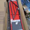 Twin Over Twin Metal Bunk Bed with Slide and House Design, Black Bed Frame with Red Slide