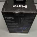 iHome Bluetooth Speaker with Wireless Charger, Charging Station with Color Changing Night Light - Dark Gray (iPBT50DG)