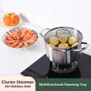Steamer Basket for Cooking 304 Stainless Steel Entirely Thickened, Collapsible Steamer Insert for Pots, Fits Instant Pot/Skillets (5.5'' To 9.5'')