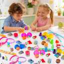 [ 6 Surprise Golden Eggs ] 100 Pack Prefilled Easter Eggs Filled with Assorted Toys Inside, Pre Filled Plastic Easter Eggs Fillers for Easter Hunt, Easter Basket Stuffers, Easter Party Favors