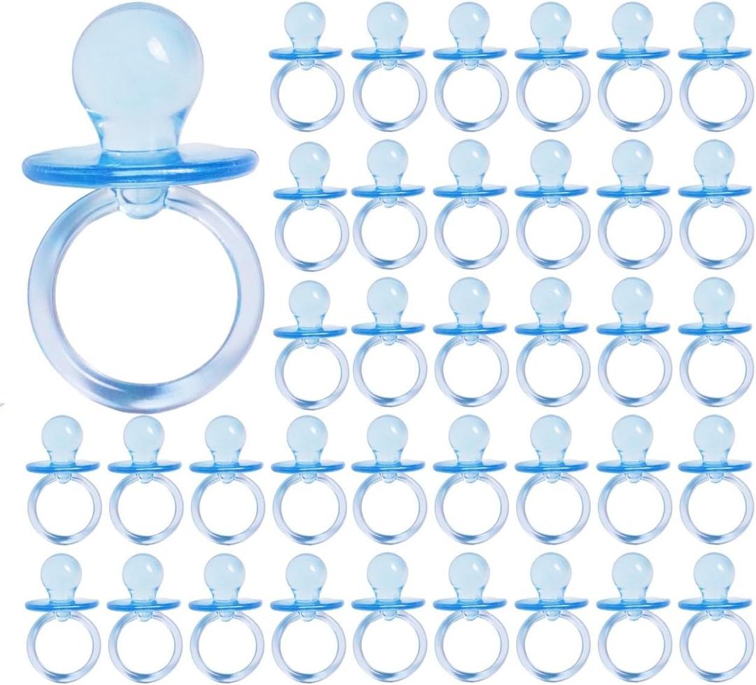 Adorox 2.5'' Blue Acrylic Baby Pacifier Shower Favor (Blue (36 Pieces))