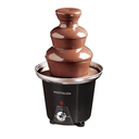 Nostalgia 3 Tier Electric Chocolate Fondue Fountain Machine for Parties - Melts Cheese, Queso, Candy, and Liqueur - Dip Strawberries, Apple Wedges, Vegetables, and More - 24-Ounce - Black, Small