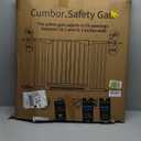 Cumbor 29.7"–51.5" Extra Wide Baby Gate for Stairs, Pressure-Mounted Dog Gates for Doorways & Hallways, Auto-Close Walk-Through, No-Trip Design, Child Proof Safety, Dog/ Pet Gate for Indoor Use, White