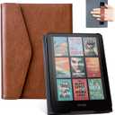 CoBak Premium Case for Kindle Paperwhite & Kindle Colorsoft 7" & Hanvon with Hand Strap  Automatic Wake/Sleep, Stylish & Durable, Comfortable Reading & Protection, Compatible with iPhone & BOOX. (Vintage Brown)
