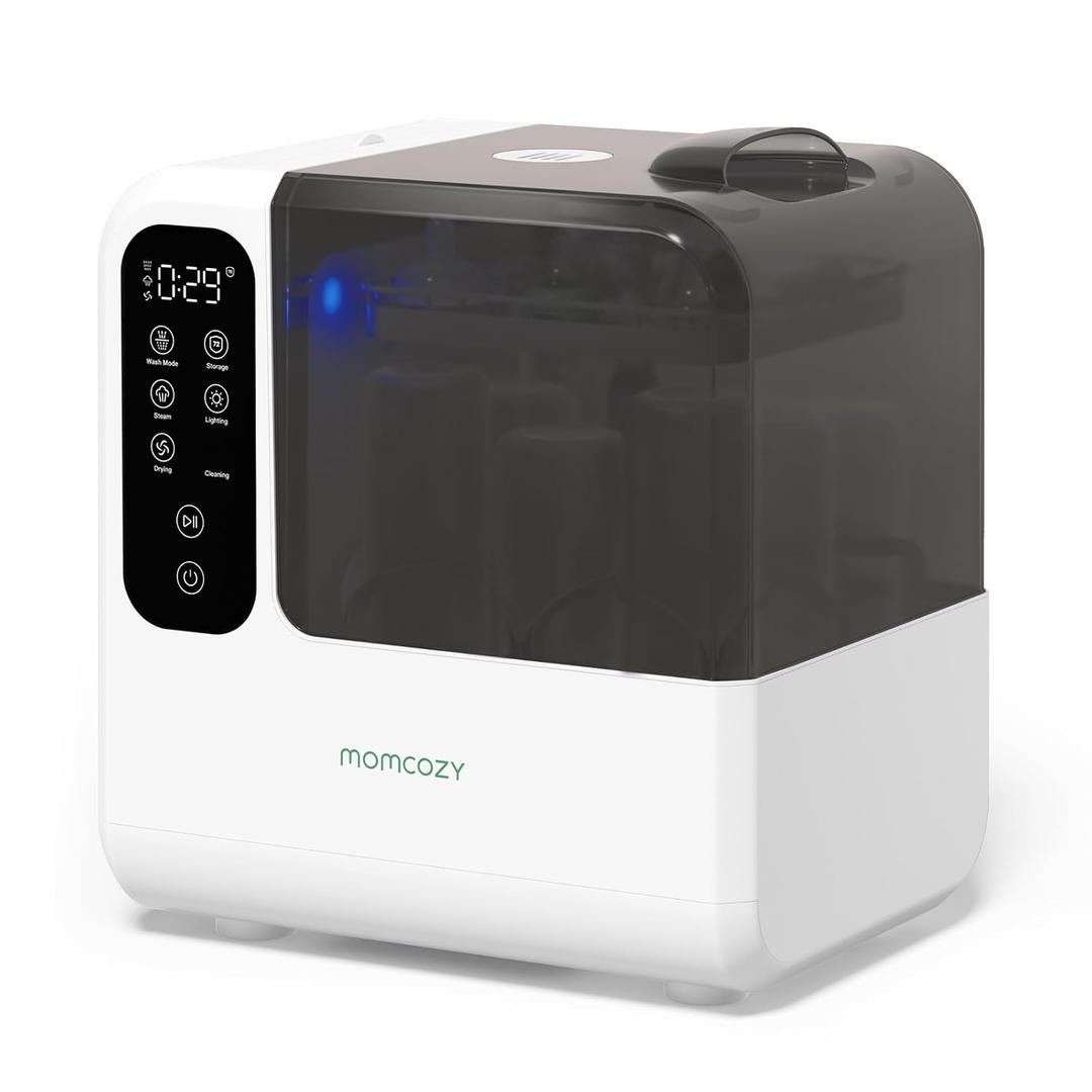 Momcozy DeepClean D8 Bottle Washer, Sterilizer & Dryer - Precision Cleaning
8 Bottles Capacity, Rotary Jets for Hard-to-Reach Pump Parts, TargetWash Tech for Complex Feeding Accessories, Self-Clean