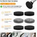 6-Pack Electric Spin Scrubber Replacement Heads, Universal Hook and Loop Cleaning Brush Refill Pads (2 Microfiber, 2 Sponge, 2 Scouring) for Bathroom, Tub, Kitchen and Car