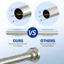 Mcrbeay Shower Curtain Rod, 1" Diameter Heavy Duty Tension Shower Rod, Non Slip Adjustable 28-46 inch No Drilling Shower Curtain Rods Spring Tension For Bathroom, Shower Stall, No Rust, Nickel
