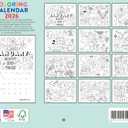 Kids Coloring Calendar 2026 Color Your Own Monthly Wall Calender 12 Month | American Made In The USA
