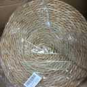 15 inch Round Woven Placemats Set of 4, Boho Rattan Natural Hand-Woven Water Hyacinth Placemats, Chargers for Dinner Plates, Farmhouse Weave Place Mats, Rustic Wicker Table Mats Decor for Home,Wedding