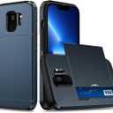 Case for Galaxy S9, for Samsung S9 SM-G960U Wallet Case, Card Holder Heavy Duty Protective Dual Layer Shockproof Hidden Card Slot Slim Phone Cover Cases for Samsung Galaxy S9 Navy Blue