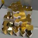 Crtiin 200 Pcs Gold Paper Crowns Bulk King Crown Princess Hats for Birthday Celebration Party Supplies