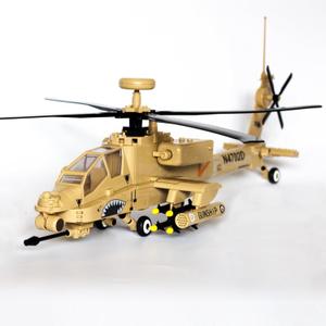 KALAPINK AH64 Apache Military Helicopter Building Blocks Set (200+ Pieces), Army Airplane Designed for Plane Lovers, Kids (8+Years) and Adults