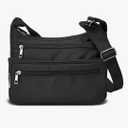 VOLGANIK ROCK RFID Purses for Women Fabric Nylon Multi Pocket Crossbody Bag Ladies Travel Handbag