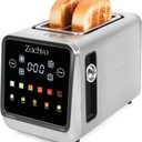 2 Slice Toaster with Smart Touchscreen & Digital Countdown Timer, 1.5" Wide Slot Toaster for Bagels & Bread, 6 Shade Settings, Memory, Defrost & Reheat, Slim Stainless Steel Design for Kitchen