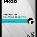 Americanflat 14x18 Picture Frame with Polished Plexiglass - Streamline Collection - Thin Border Picture Frame for Wall Display - Hanging Hardware Included - Black