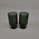 American Atelier Vintage Art Deco Fluted Drinking Glasses | Set of 2 | 11 oz | Modern Kitchen Glassware Set | Unique Cups for Weddings, Cocktails or Bar | Ribbed Glass Cup for Water