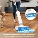 Wet Dry Vacuum Cleaner, 180 Lay-Flat Cordless Vacuum Mop Combo with Edge Cleaning, All-in-One Floor Cleaner for Hard Floors, Self-Cleaning, 35mins Runtime, LED Display, Voice Prompts