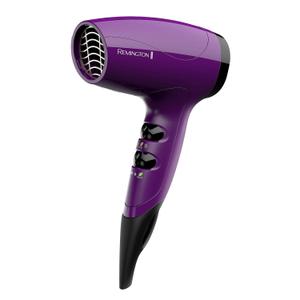 Remington Ionic Compact Hair Dryer, Travel Size, 1875 Watts, 3 Heat and 2 Speed Settings (Purple)
