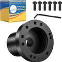 Golf Cart Steering Wheel Hub Adapter fits EZGO TXT/RXV Model, Black and Anti-rust