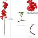 10PCS Bougainvillea Artificial Flowers 30" Silk Fake Bougainvillea Branches Faux Flowers Vines for HomeGardenWeddingPartyIndoor and OutdoorFloral Arrangement and DIY Decorred