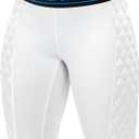 Women's Padded Softball Sliding Shorts, Elite Compression Slider Shorts (Medium, White)