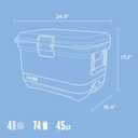 Coleman Pro Heavy-Duty 45qt Ultra-Light Premium Hard Cooler, Extra-Thick Insulation Keeps Ice up to 4 Days, 74-Can Capacity