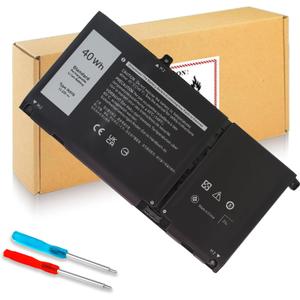 40Wh Type JK6Y6 Battery for Dell Inspiron 14 5000 5300 5301 5401 5402 5408 5409 5501 5508 5509 5400 5406 7405 7300 7306 7500 7506 2-in-1 Silver Series Latitude 3410 3510 Vostro 5301 5401 5501 P102F