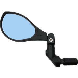 3 x Hafny NEW Bar End Bike Mirror, HD Automotive Grade Glass Lens, Large Surface, Shatterproof, Multi-Angle Adjustable, E-Bike Mirrors, (HF-M902LB-FR08 (Left Side, Blue Glass))