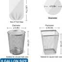 8 Gallon Trash Bags Drawstring 1.2 Mil - 100 Count White Medium Garbage Bags Unscented, 30 Liter Thick Plastic Trash Can Liners for Home Kitchen Bathroom