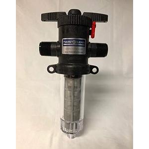 The Source- TwistIIClean 1" Water Filter (Gray, 100 Mesh, 150 Micron)